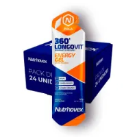 Nutrinovex Longovit 360 Boks Med Energigeler Kola 45g 24 Enheter