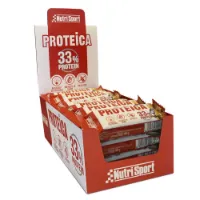 NutriSport Boks Med 33 % Proteinbarer Mørk Sjokolade Og Appelsin 44g 24 Enheter