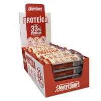 NutriSport Boks Med Proteinbarer 33 % Protein Dobbel Sjokolade 44g 24 Enheter