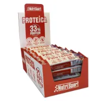 NutriSport Boks Med Proteinbarer 33 % Protein Hvit Sjokolade Og Bær 44g 24 Enheter