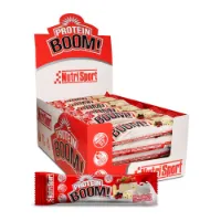 NutriSport Boom Proteinbarerboks Ostekake Med Jordbær 50g 24 Enheter