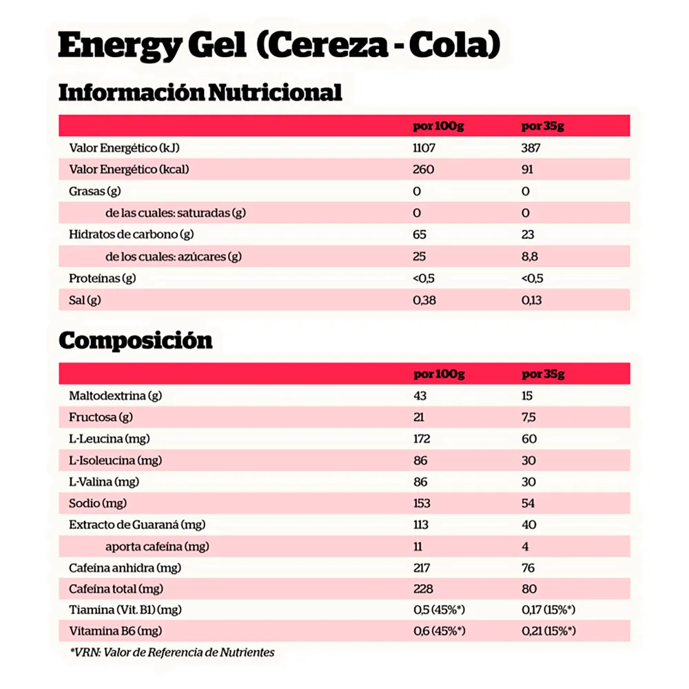 NutriSport Carbo Complex Cafeina Boks Med Energigeler Kirsebær Og Cola 35g 24 Enheter, One size NutriSport Carbo Complex Cafeina Boks Med Energigeler Kirsebær Og Cola 35g 24 Enheter, One size