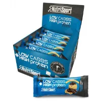 NutriSport Low Carb Energibar Boks Sjokolade Cookie 60g 16 Enheter