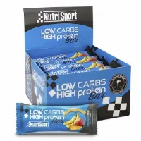 NutriSport Low Carb High Proteinbarerboks Banan Og Mango 16 Enheter