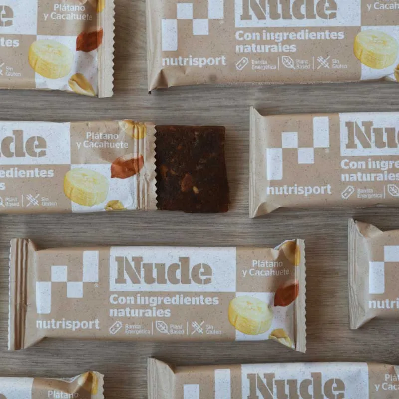 NutriSport Nude Energibar Boks Banan Og Peanøtt 45g 24 Enheter, Multicolor, One Size NutriSport Nude Energibar Boks Banan Og Peanøtt 45g 24 Enheter, Multicolor, One Size
