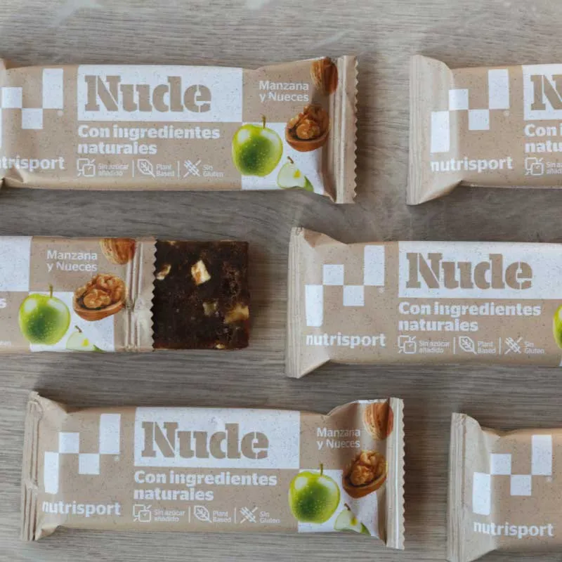 NutriSport Nude Energibar Boks Eple Og Nøtter 45g 24 Enheter, Multicolor, One Size NutriSport Nude Energibar Boks Eple Og Nøtter 45g 24 Enheter, Multicolor, One Size