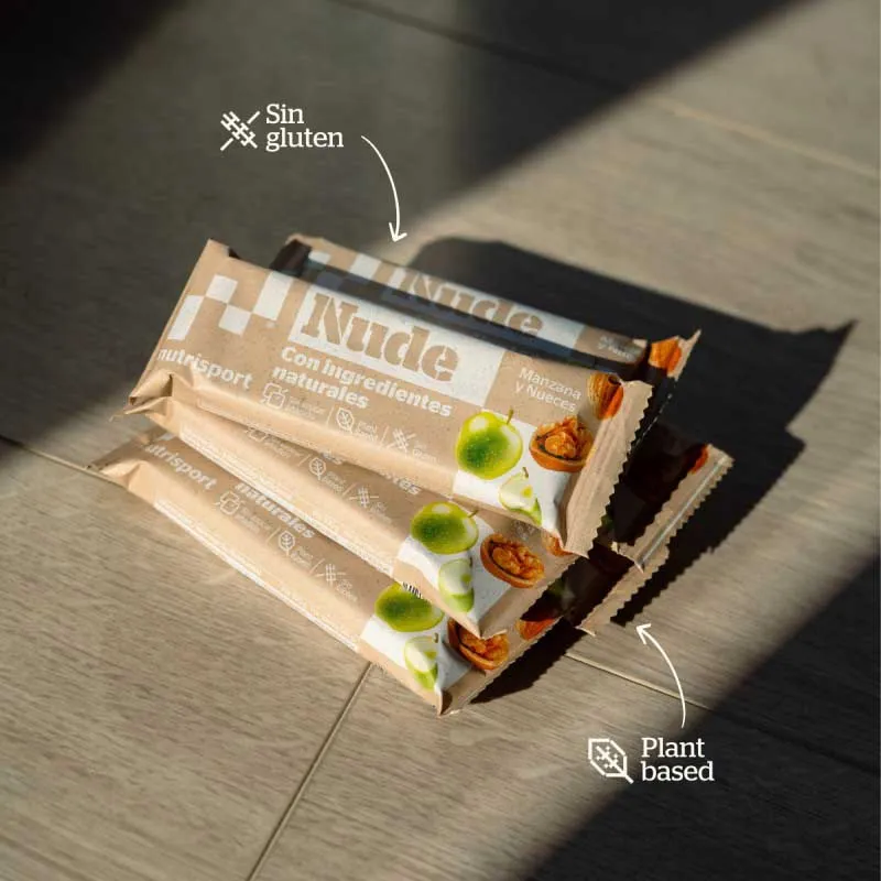 NutriSport Nude Energibar Boks Eple Og Nøtter 45g 24 Enheter, Multicolor, One Size NutriSport Nude Energibar Boks Eple Og Nøtter 45g 24 Enheter, Multicolor, One Size