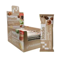NutriSport Nude Energibar Boks Hasselnøtt Og Kakao 45g 24 Enheter NutriSport Nude Energibar Boks Hasselnøtt Og Kakao 45g 24 Enheter