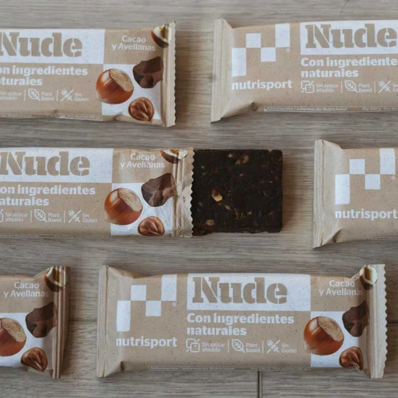 NutriSport Nude Energibar Boks Hasselnøtt Og Kakao 45g 24 Enheter, Multicolor, One Size NutriSport Nude Energibar Boks Hasselnøtt Og Kakao 45g 24 Enheter, Multicolor, One Size