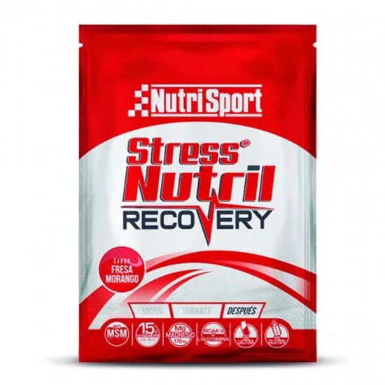 NutriSport Stressnutril Eskedoseboks Jordbær 40g 20 Enheter, Red, One Size