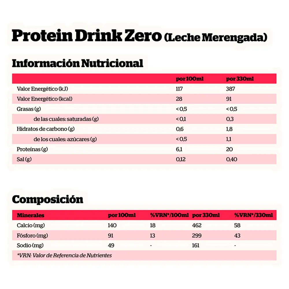 NutriSport Zero Sugar Eske Med Proteindrikk Marengsmelk 330ml 12 Enheter, One size