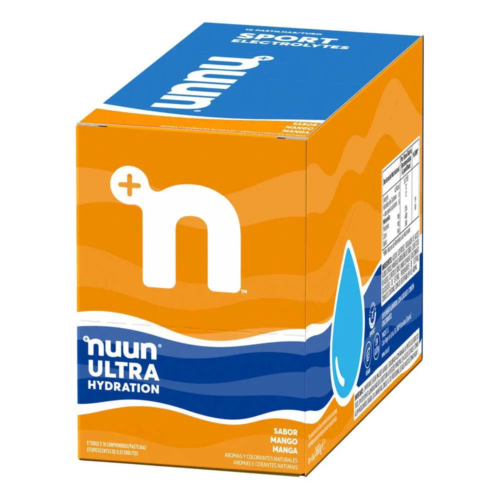Nuun Ultra Effervescent Electrolyte Tablettboks Mango 8 Enheter, One size