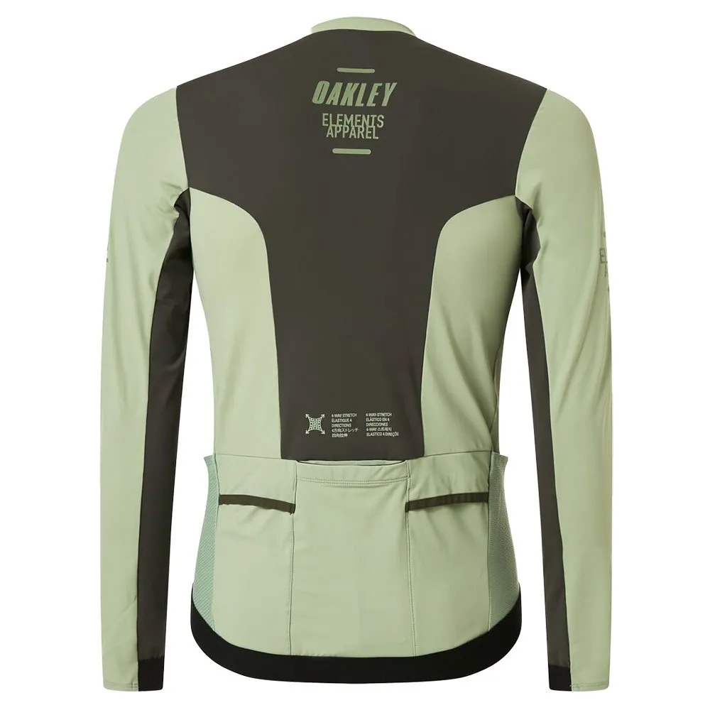 Oakley Elements Point To Point Langermet Trøye, New dark brush / new jade, XS Oakley Elements Point To Point Langermet Trøye, New dark brush / new jade, XS