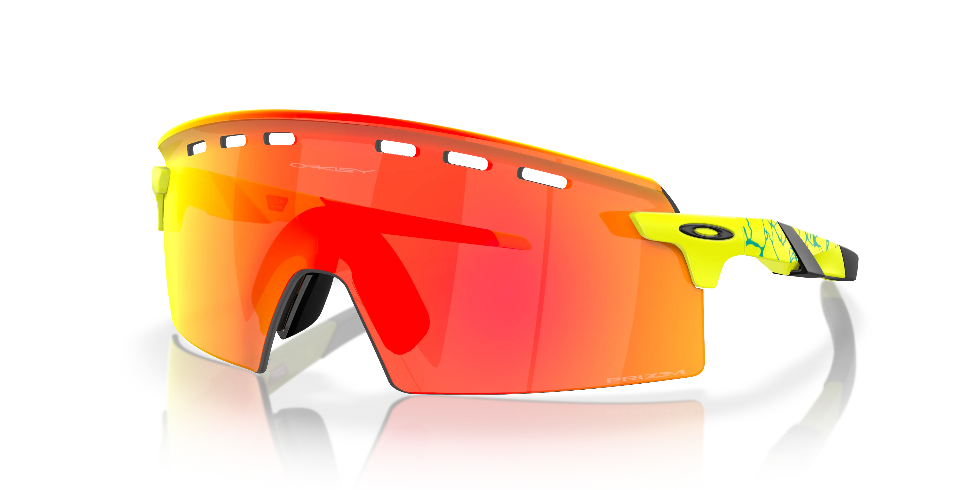 Oakley Mann Encoder Strike Inner Spark Collection Solbriller, Matte tennis ball yellow prizm ruby Oakley Mann Encoder Strike Inner Spark Collection Solbriller, Matte tennis ball yellow prizm ruby