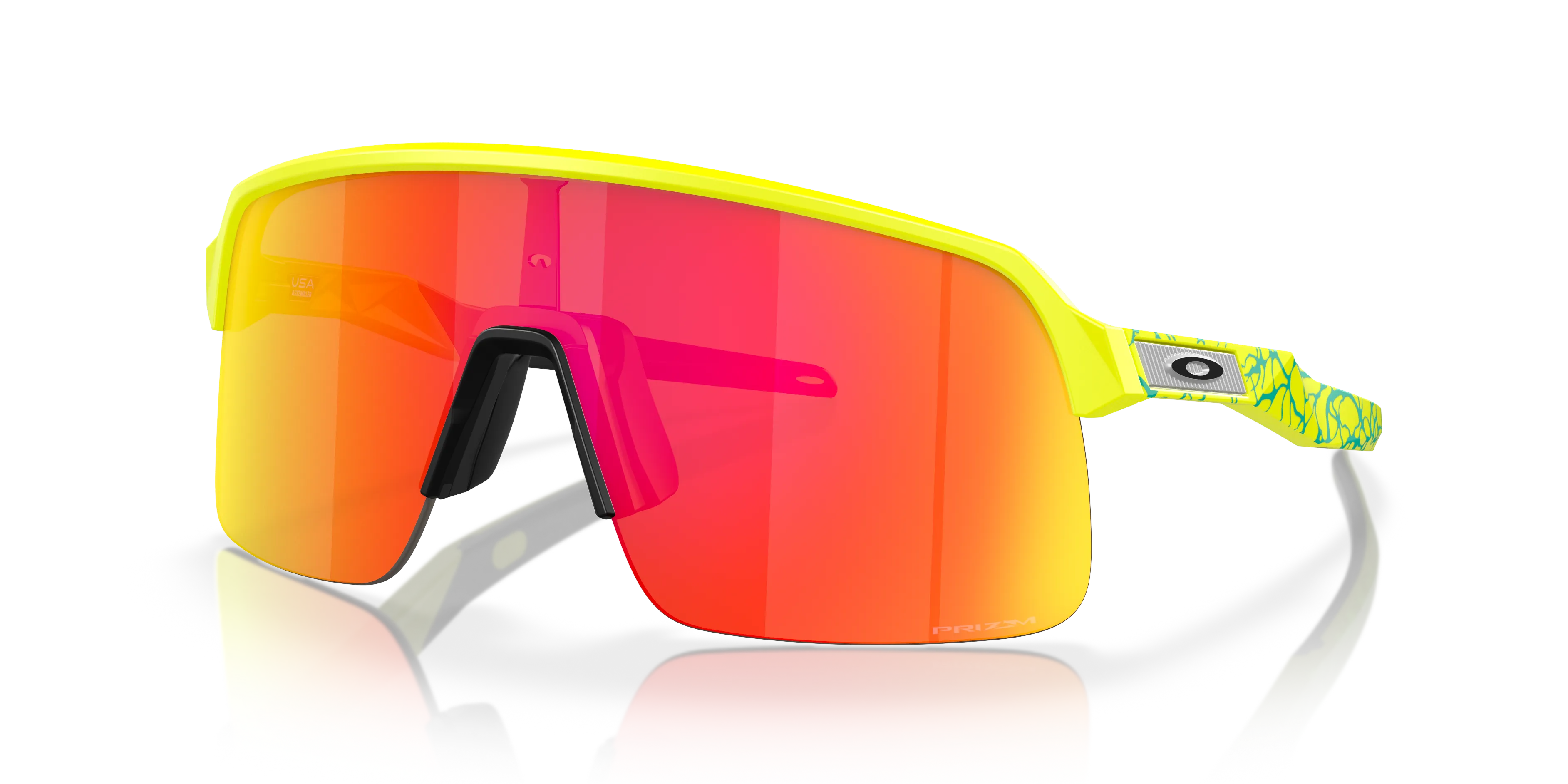 Oakley Mann Sutro Lite Inner Spark Collection Solbriller, Matte tennis ball yellow prizm ruby