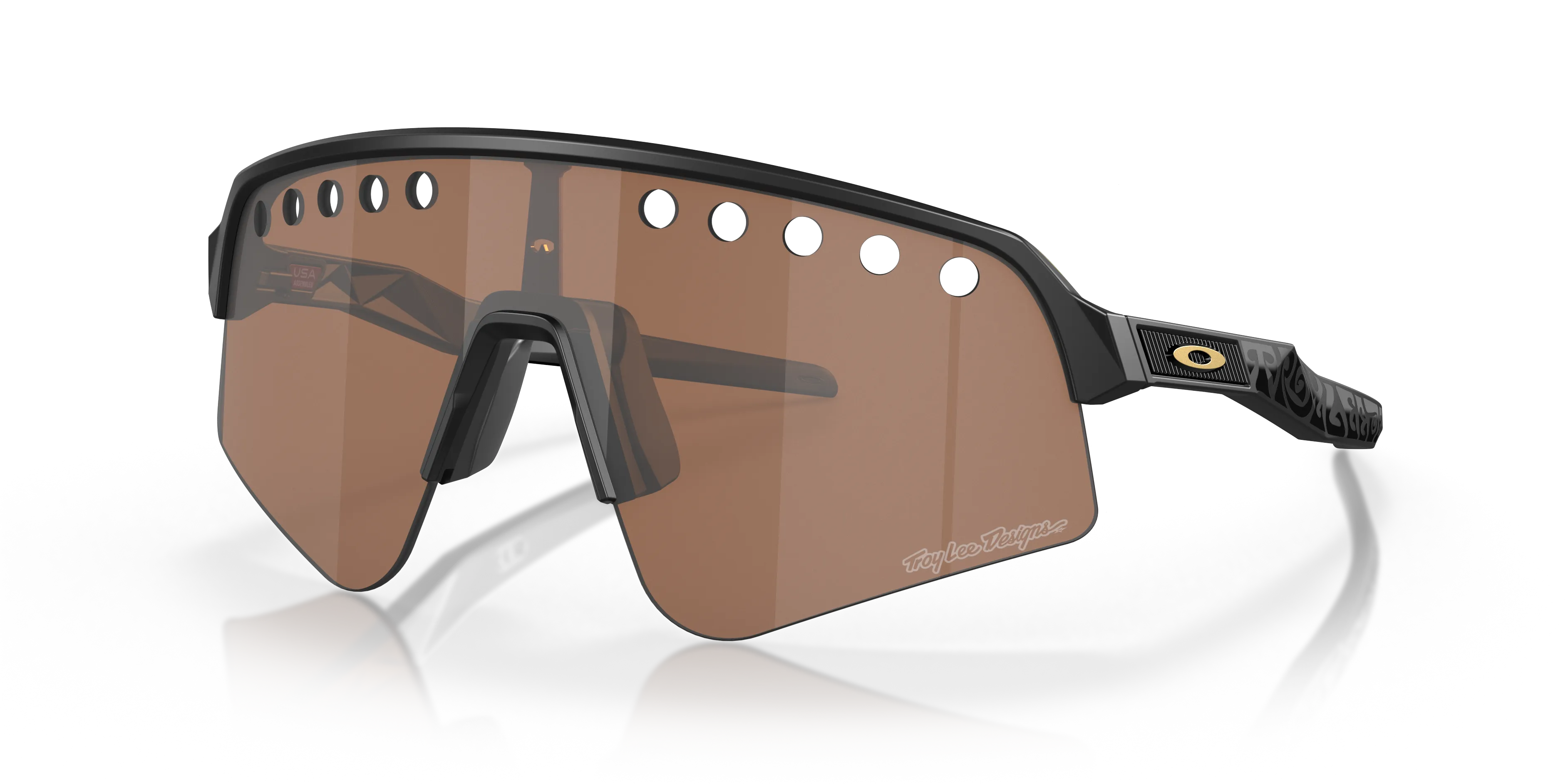 Oakley Mann Sutro Lite Sweep Troy Lee Designs Series Solbriller, Gul/svart