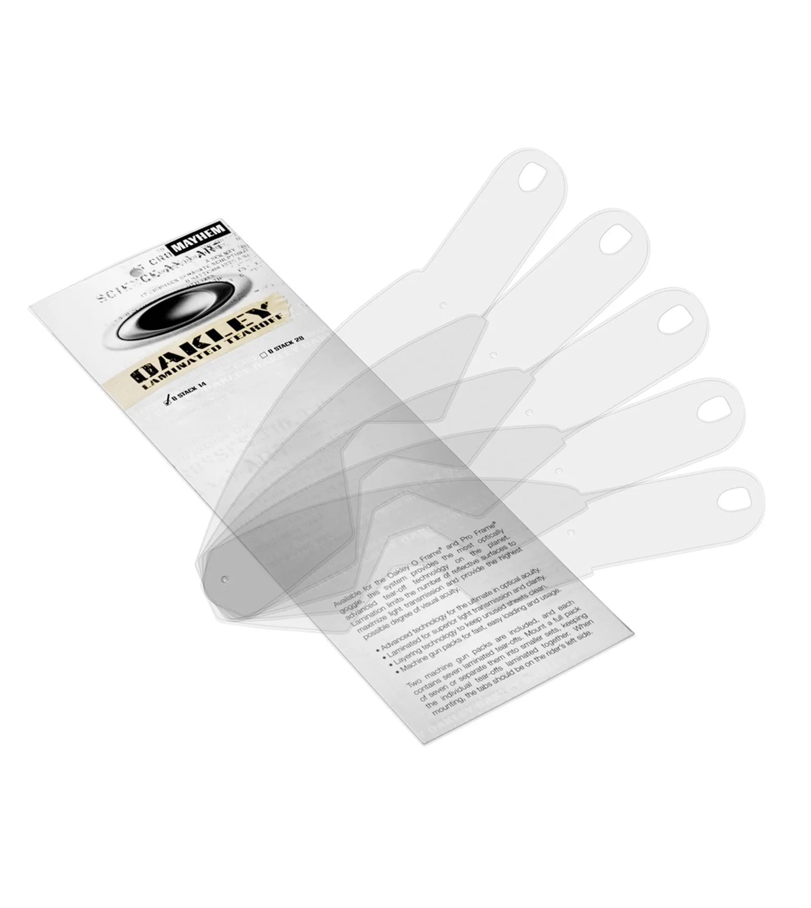 Oakley Mayhem MX Laminated tear offs 14pk 01-103