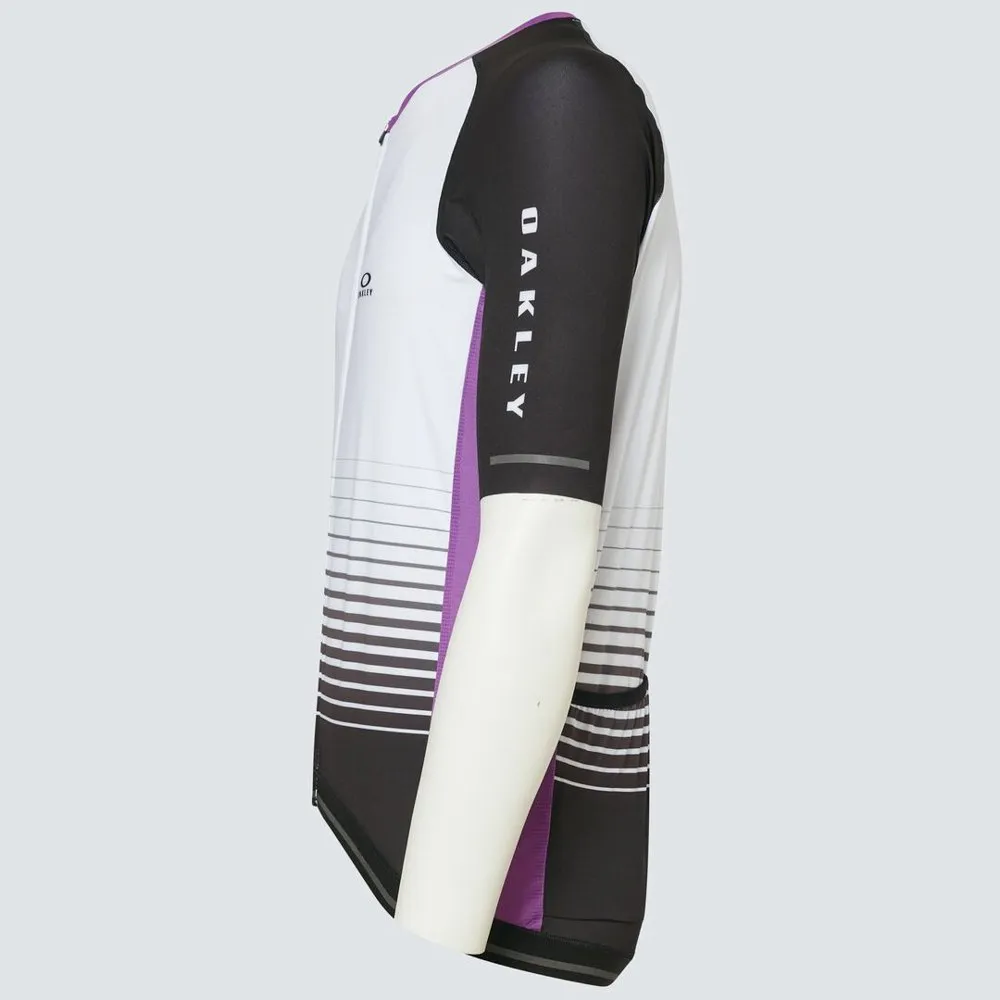 Oakley Sublimated Icon 2.0 Kort Ermet Trøye, White / purple stripes