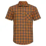 Odlo Chemise Mc Mythen Kortarmet Skjorte, Marmalade / grey melange