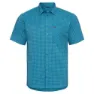 Odlo Chemise Mc Nikko Check Kortarmet Skjorte, Mykonos blue / horizon blue