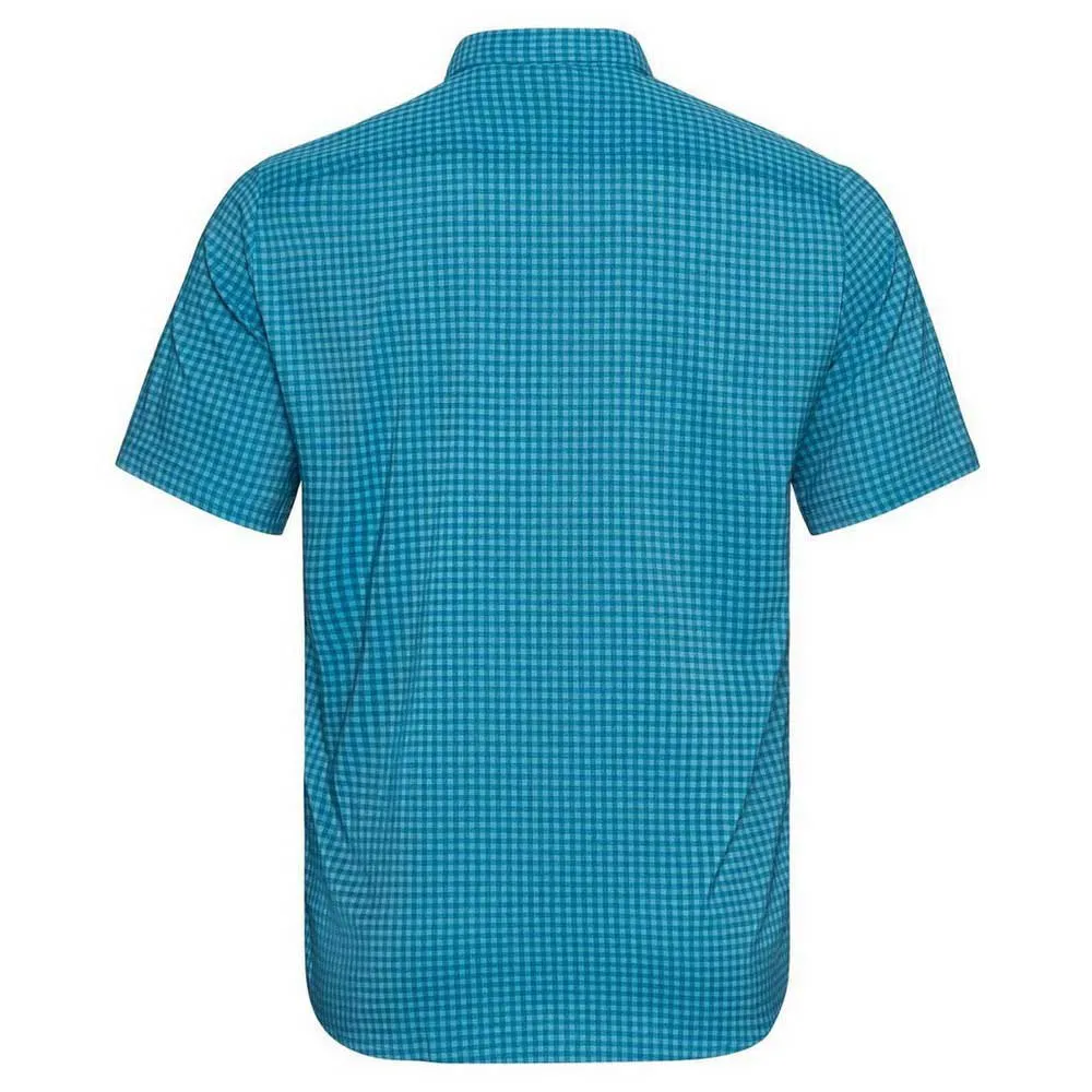 Odlo Chemise Mc Nikko Check Kortarmet Skjorte, Mykonos blue / horizon blue