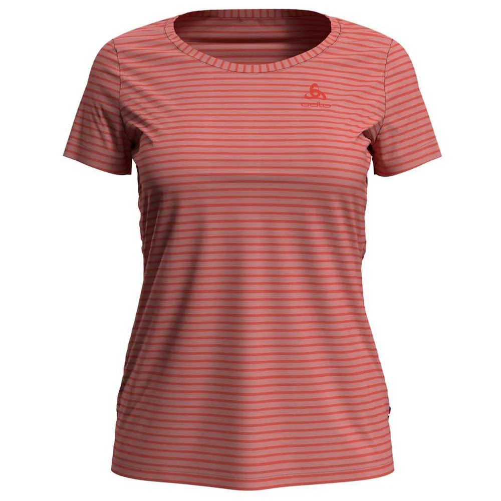 Odlo Concord Element Kortarmet T-skjorte, Lantana / hot coral / stripes Odlo Concord Element Kortarmet T-skjorte, Lantana / hot coral / stripes