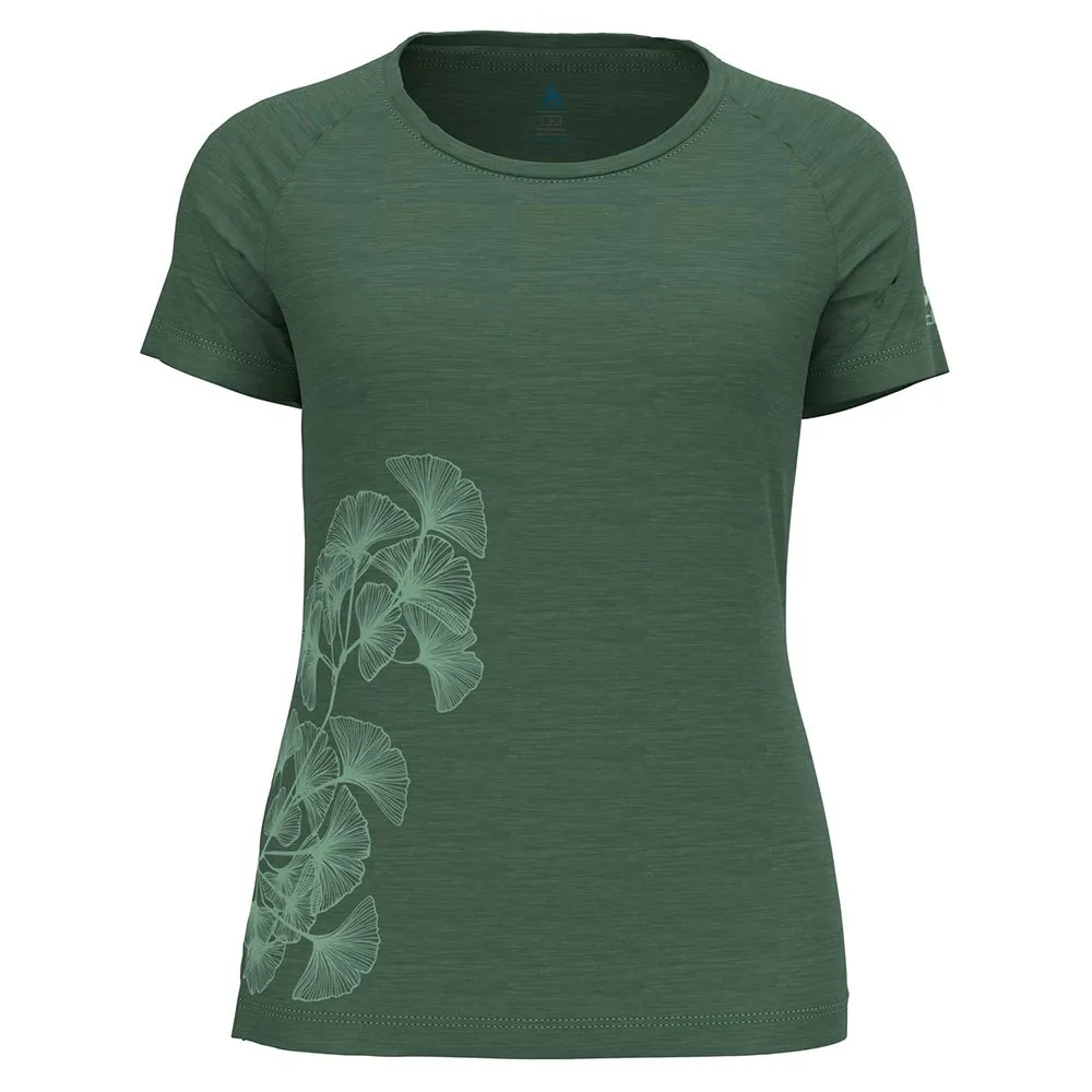 Odlo Concord Leaf Imprime Kortarmet T-skjorte, Myrtle melange