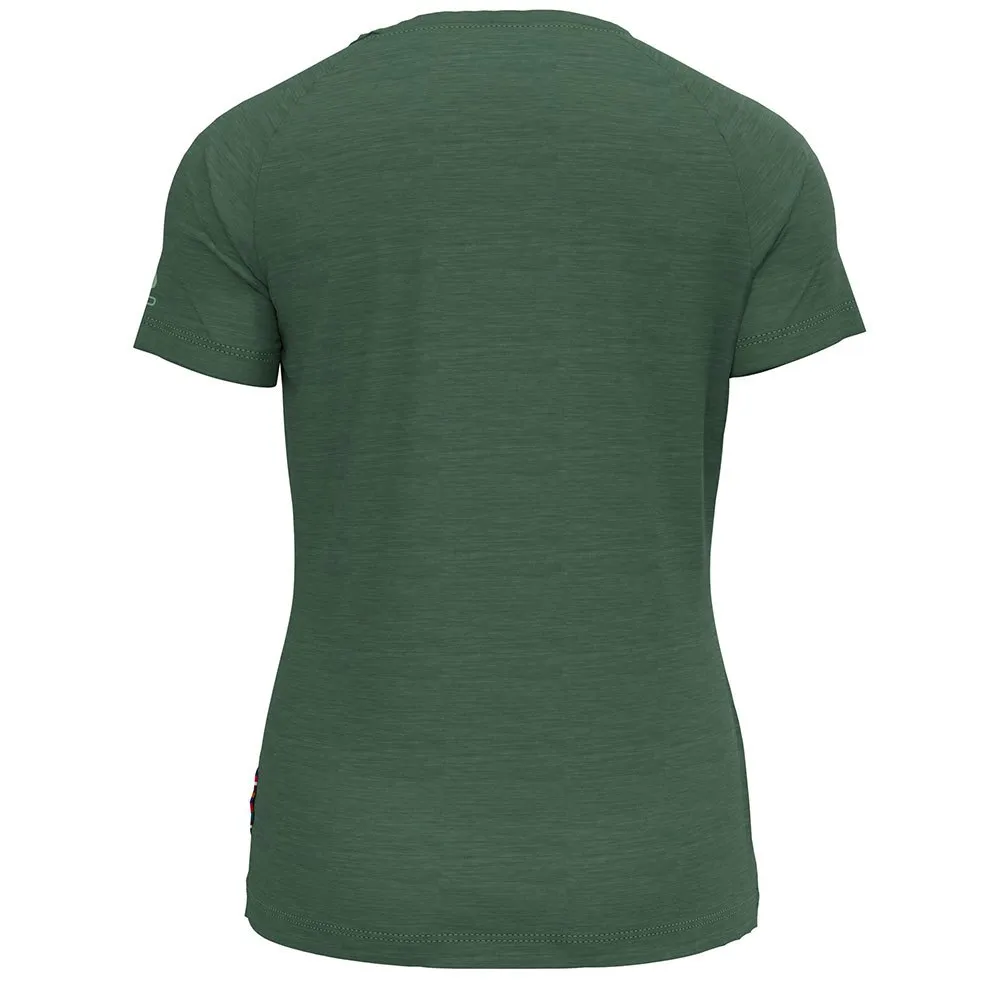 Odlo Concord Leaf Imprime Kortarmet T-skjorte, Myrtle melange