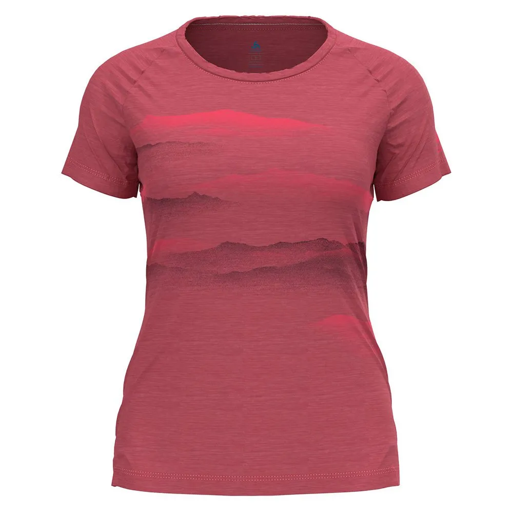 Odlo Concord Mountain Kortarmet T-skjorte, Holly berry melange Odlo Concord Mountain Kortarmet T-skjorte, Holly berry melange