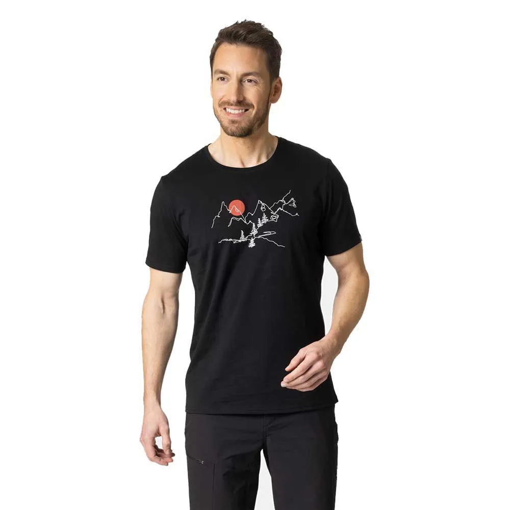 Odlo Crew Nikko Landscape Kortarmet T-skjorte, Black Odlo Crew Nikko Landscape Kortarmet T-skjorte, Black