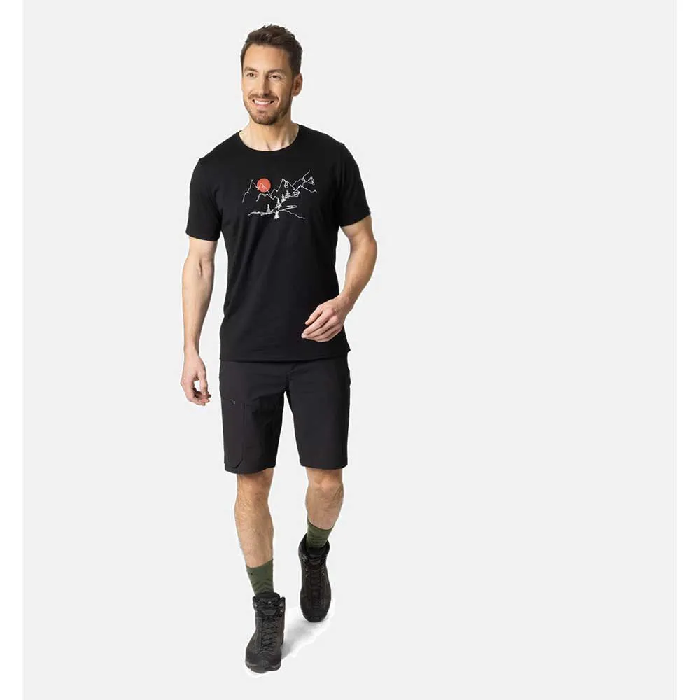 Odlo Crew Nikko Landscape Kortarmet T-skjorte, Black Odlo Crew Nikko Landscape Kortarmet T-skjorte, Black