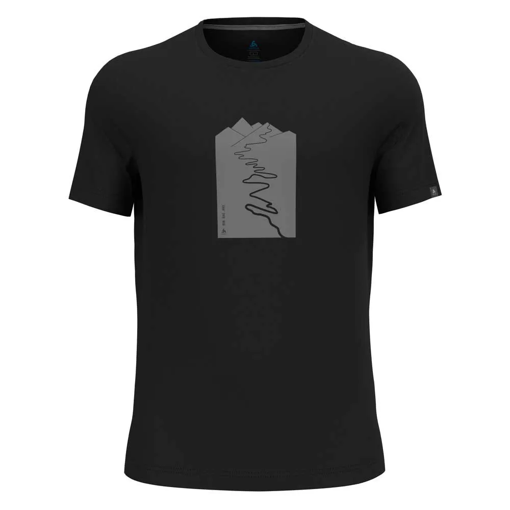 Odlo Crew Nikko Trailhead Kortarmet T-skjorte, Black