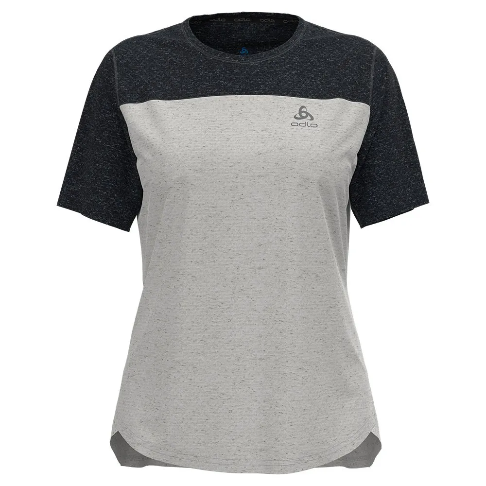 Odlo Crew X-alp Linencool Kortarmet T-skjorte female, Grey melange / black melange Odlo Crew X-alp Linencool Kortarmet T-skjorte female, Grey melange / black melange