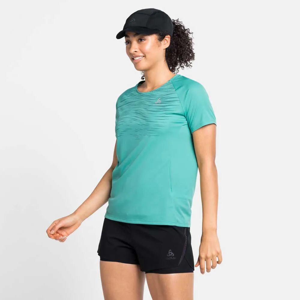 Odlo Essential Print Kortarmet T-skjorte female, Jaded