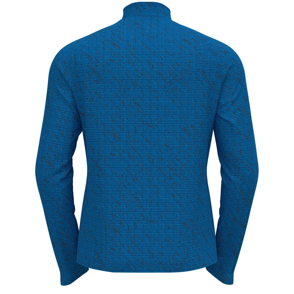 Odlo Fli Light Imprime Fleecejakke Med Full Glidelås, Indigo bunting