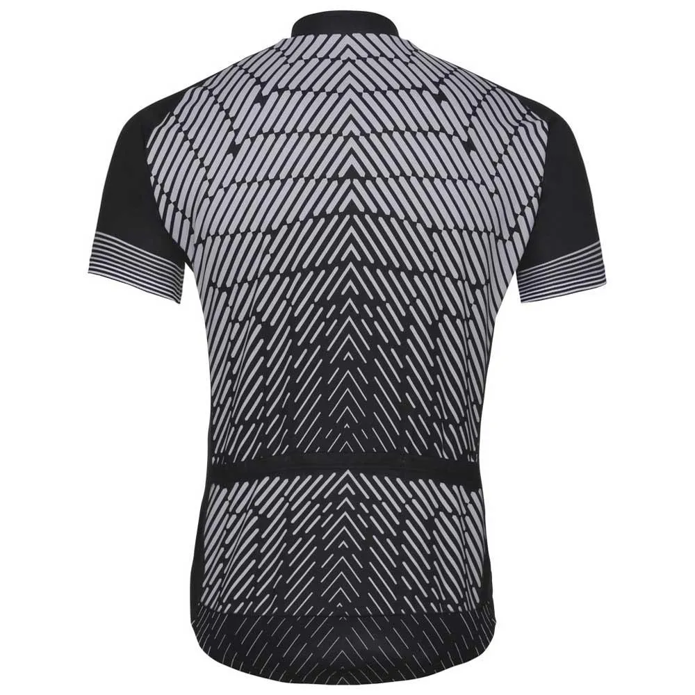 Odlo Fujin Print Kort Ermet Trøye, Black / odlo silver grey, S
