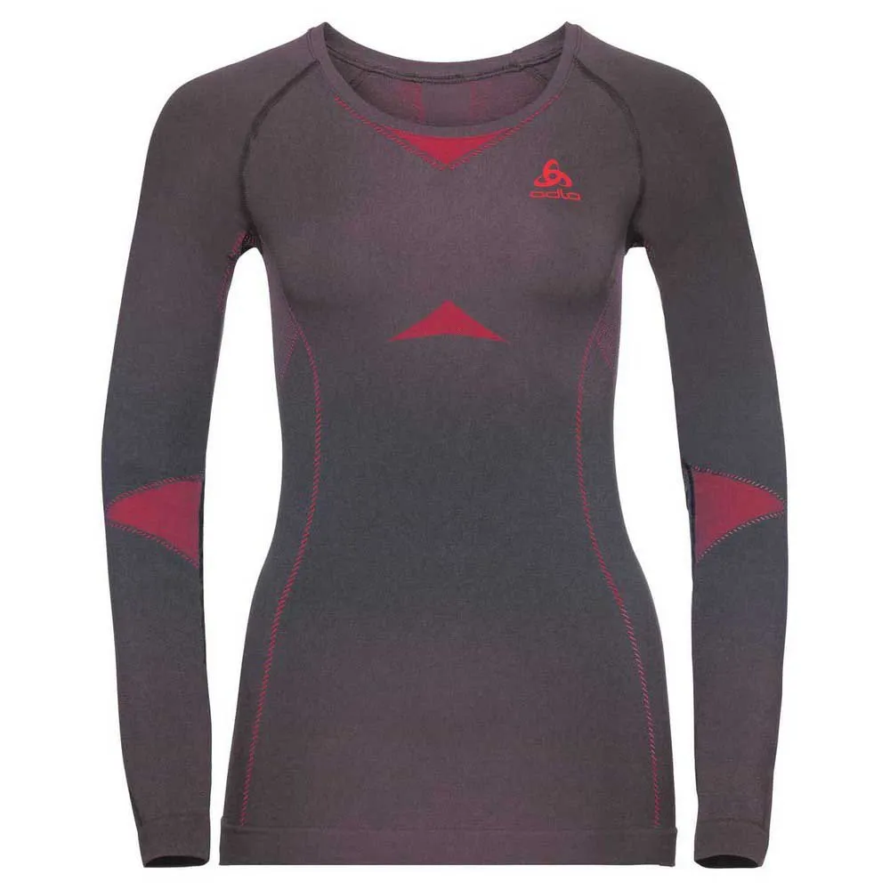 Odlo Fundamentals Perfor Langarmet Baselag, Odyssey gray / diva pink Odlo Fundamentals Perfor Langarmet Baselag, Odyssey gray / diva pink