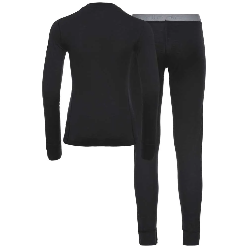 Odlo Merino Warm Langarmet Baselag, Black / black