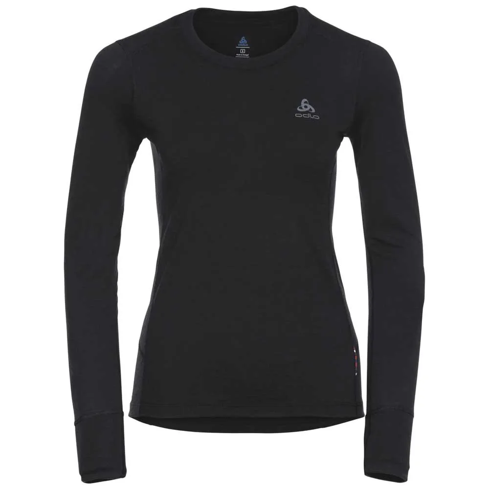 Odlo Merino Warm Langarmet Baselag, Black / black