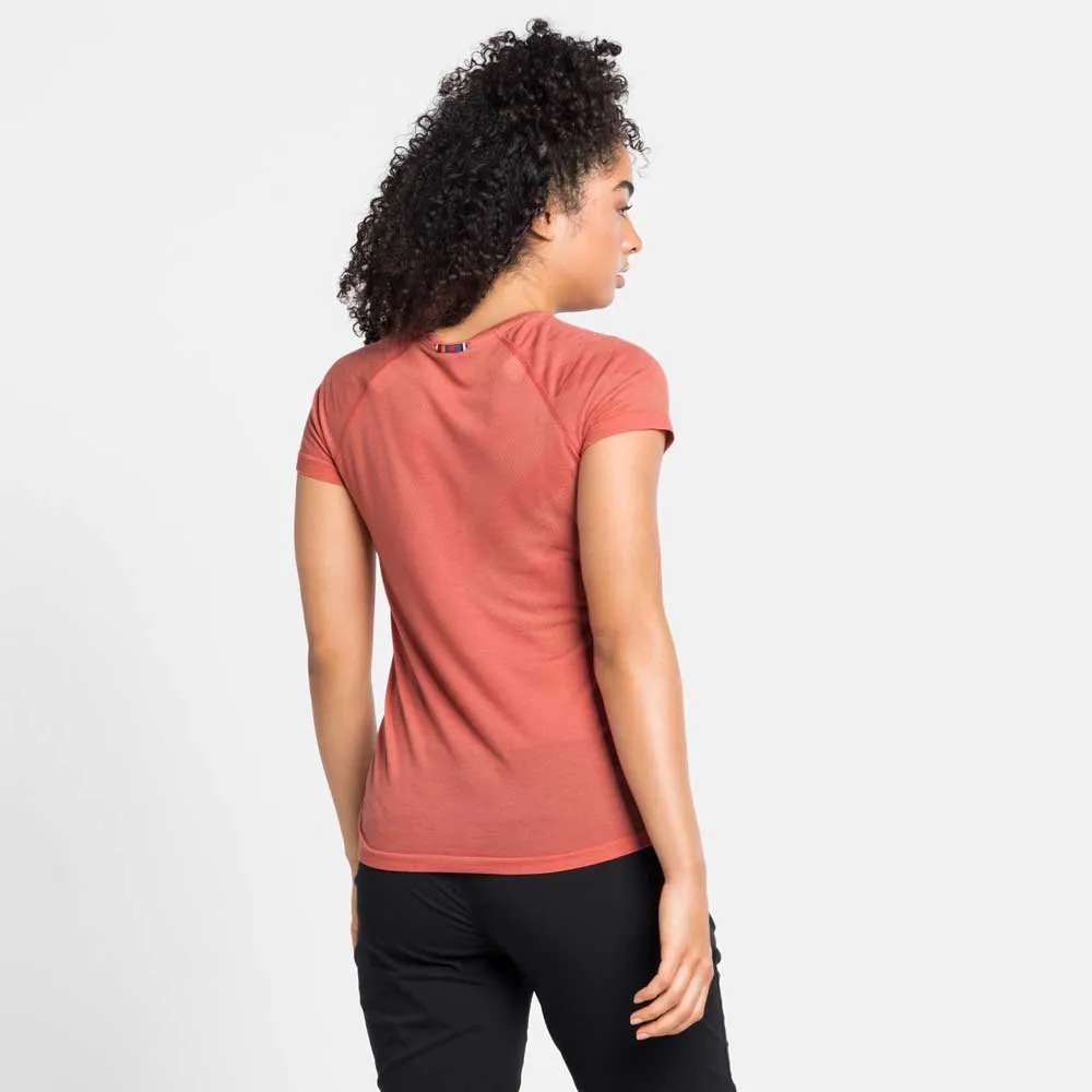 Odlo Natural Kinship X-light Kortærmet Baselayer, Burnt sienna melange