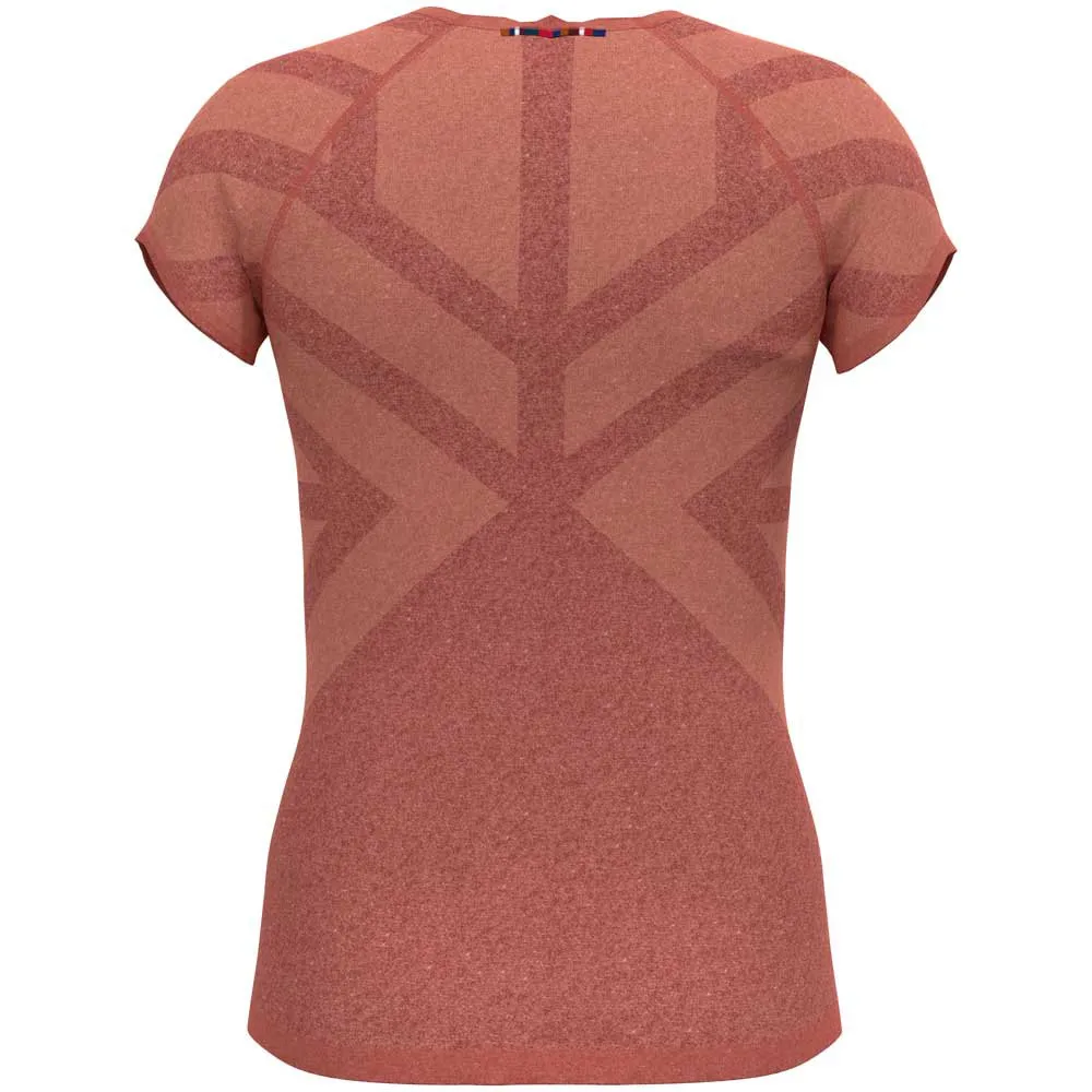 Odlo Natural Kinship X-light Kortærmet Baselayer, Burnt sienna melange