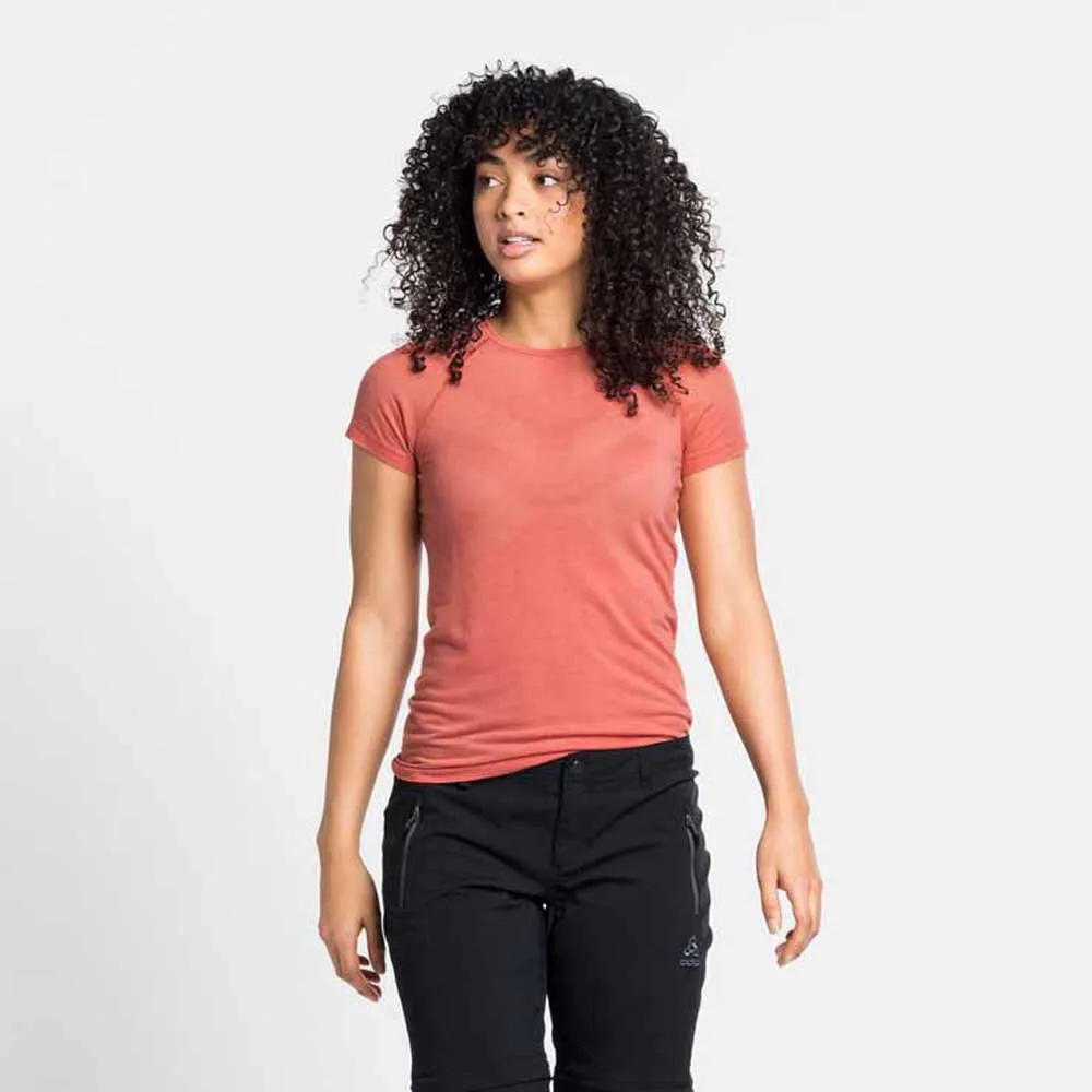 Odlo Natural Kinship X-light Kortærmet Baselayer, Burnt sienna melange