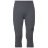 Odlo Performance Warm 3/4 Baselag Bukser, Grey melange / black