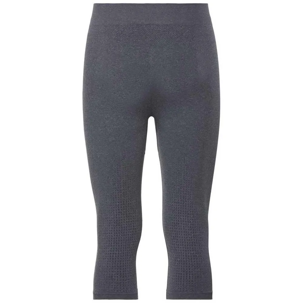 Odlo Performance Warm 3/4 Baselag Bukser, Grey melange / black