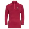 Odlo Run Easy Warm Fleecejakke Med Halv Glidelås, Deep claret melange