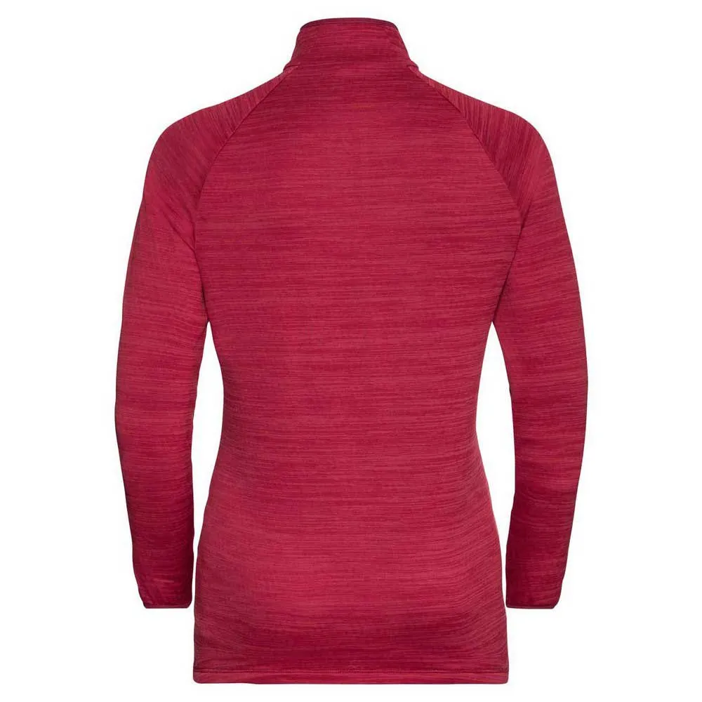 Odlo Run Easy Warm Fleecejakke Med Halv Glidelås, Deep claret melange Odlo Run Easy Warm Fleecejakke Med Halv Glidelås, Deep claret melange