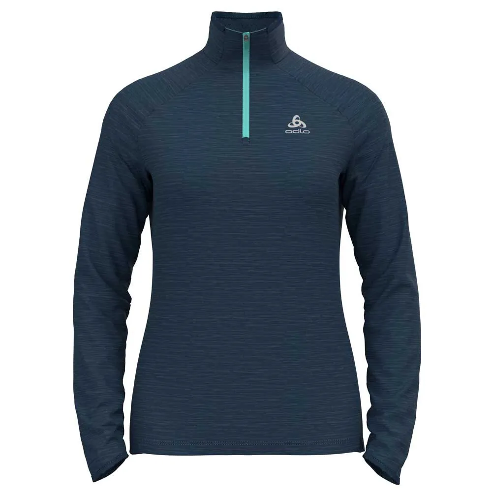 Odlo Run Easy Warm Halv Glidelås Langarmet T-skjorte female