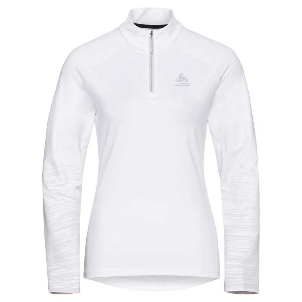Odlo Sesvenna Graphic Halv Glidelås Genser, White Odlo Sesvenna Graphic Halv Glidelås Genser, White