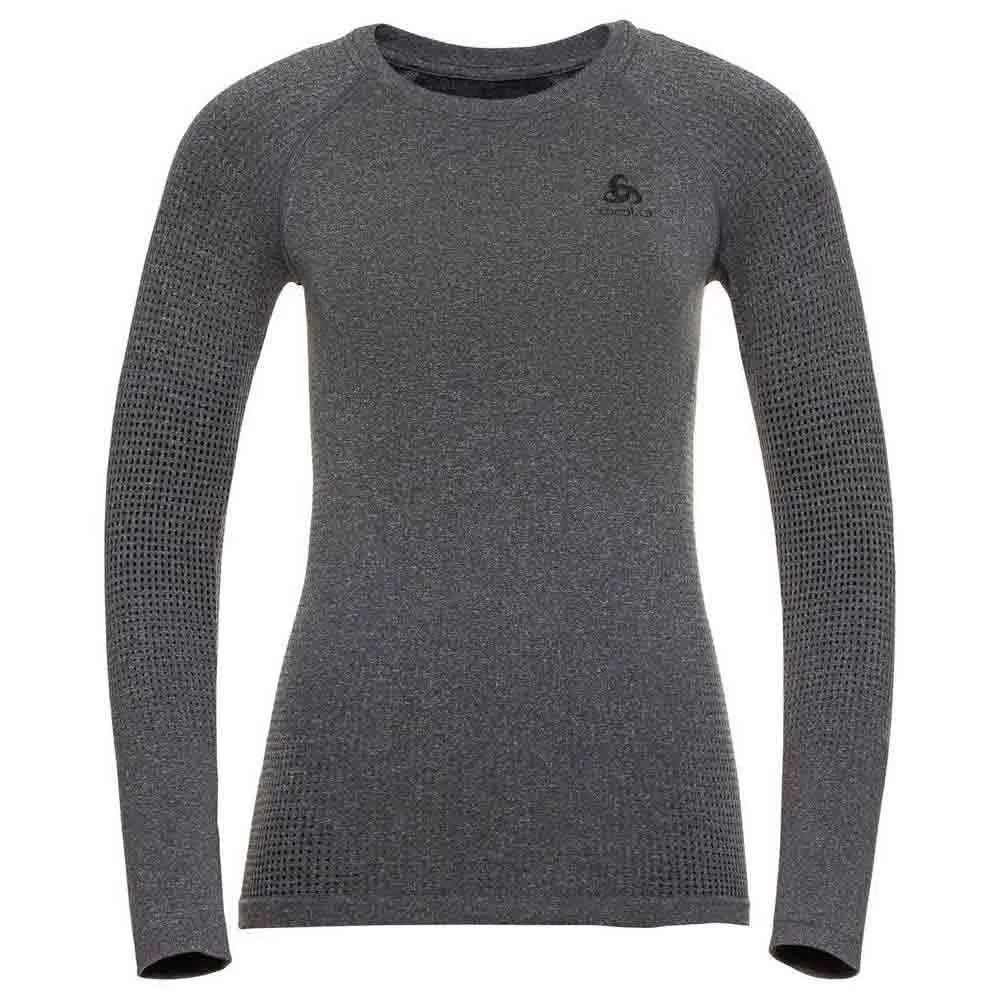 Odlo Top Performance Warm Ec Langarmet Baselag, Grey melange / black