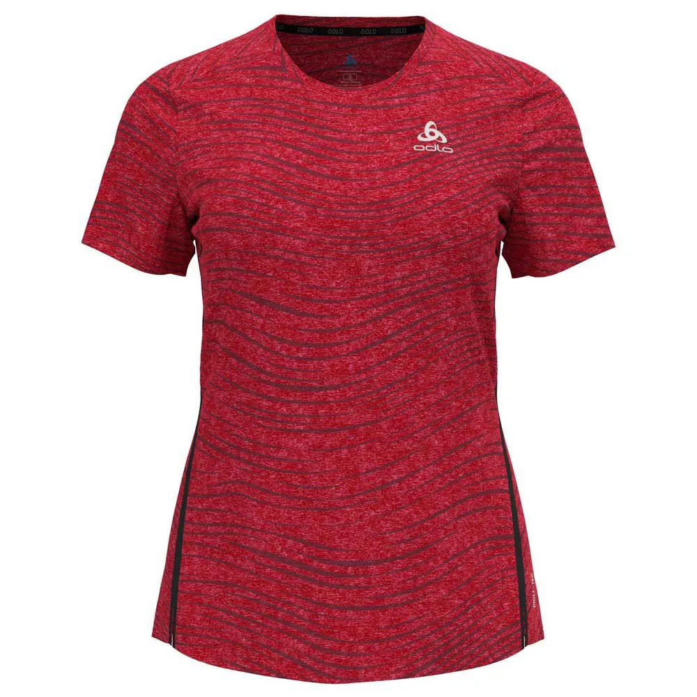Odlo Zeroweight Enginee Kortarmet T-skjorte female, Deep claret melange
